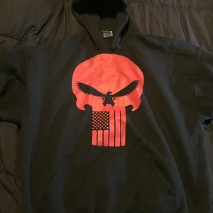 Black and red punisher sweatshirt